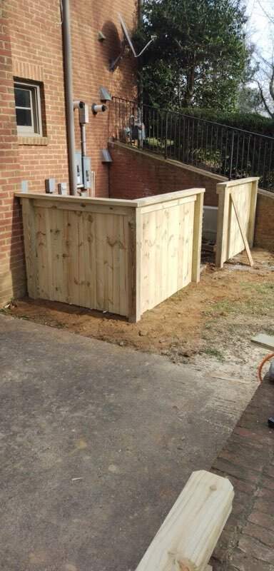 Fencing contractors Georgia — paver carport fence project 3