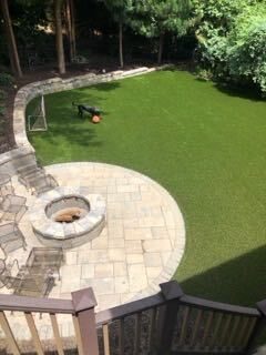 Paver patio with fire pit Georgia