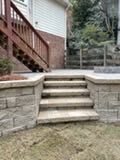 Stone steps and retaining wall Georgia
