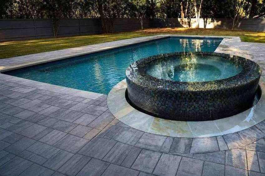 Pool and hot tub installation Georgia — New Life Outdoors custom inground spa combo